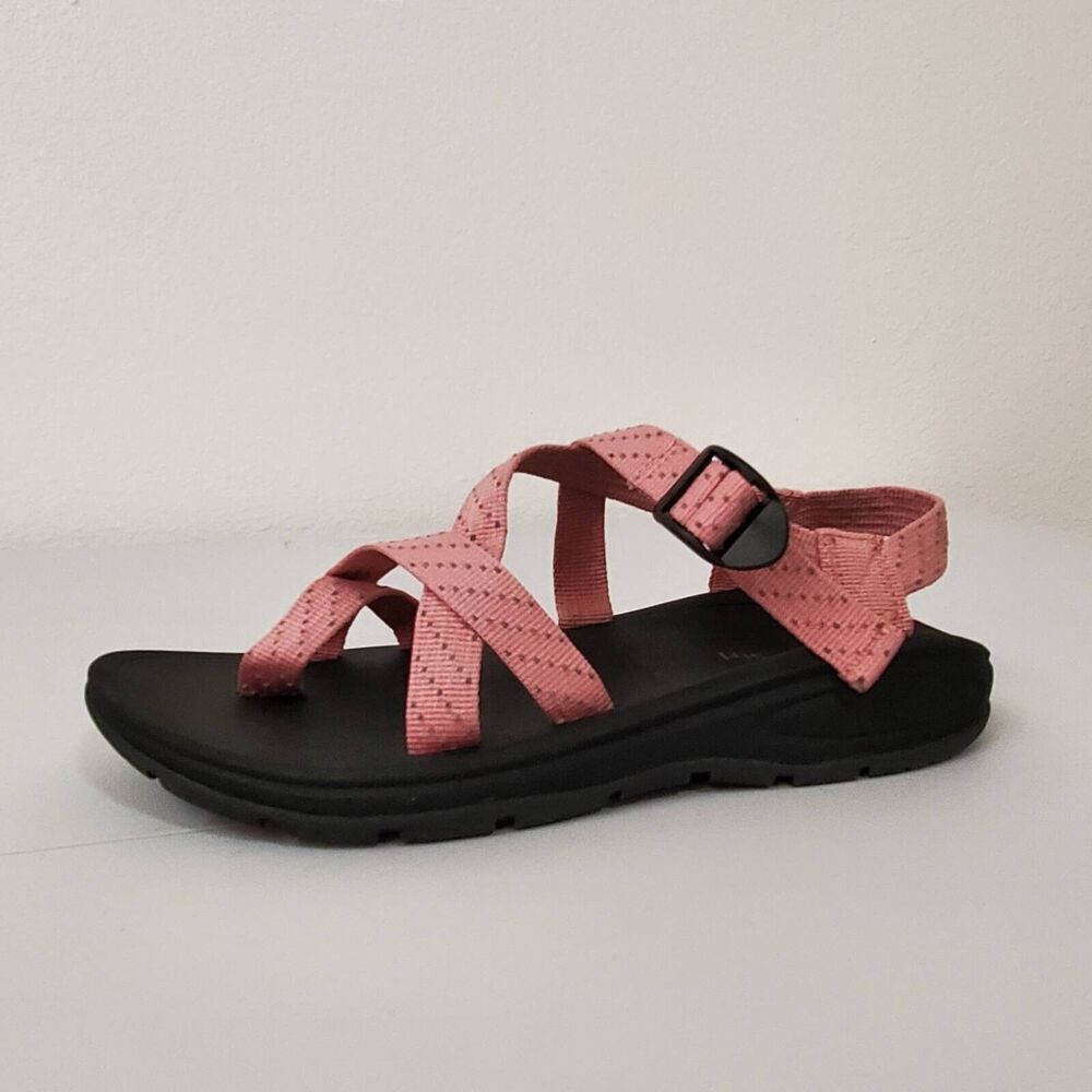 Madden Girl Womens 7.5-8.5 Sandals Sun Blush Pink Strappy Mismatched New - Picture 15 of 16
